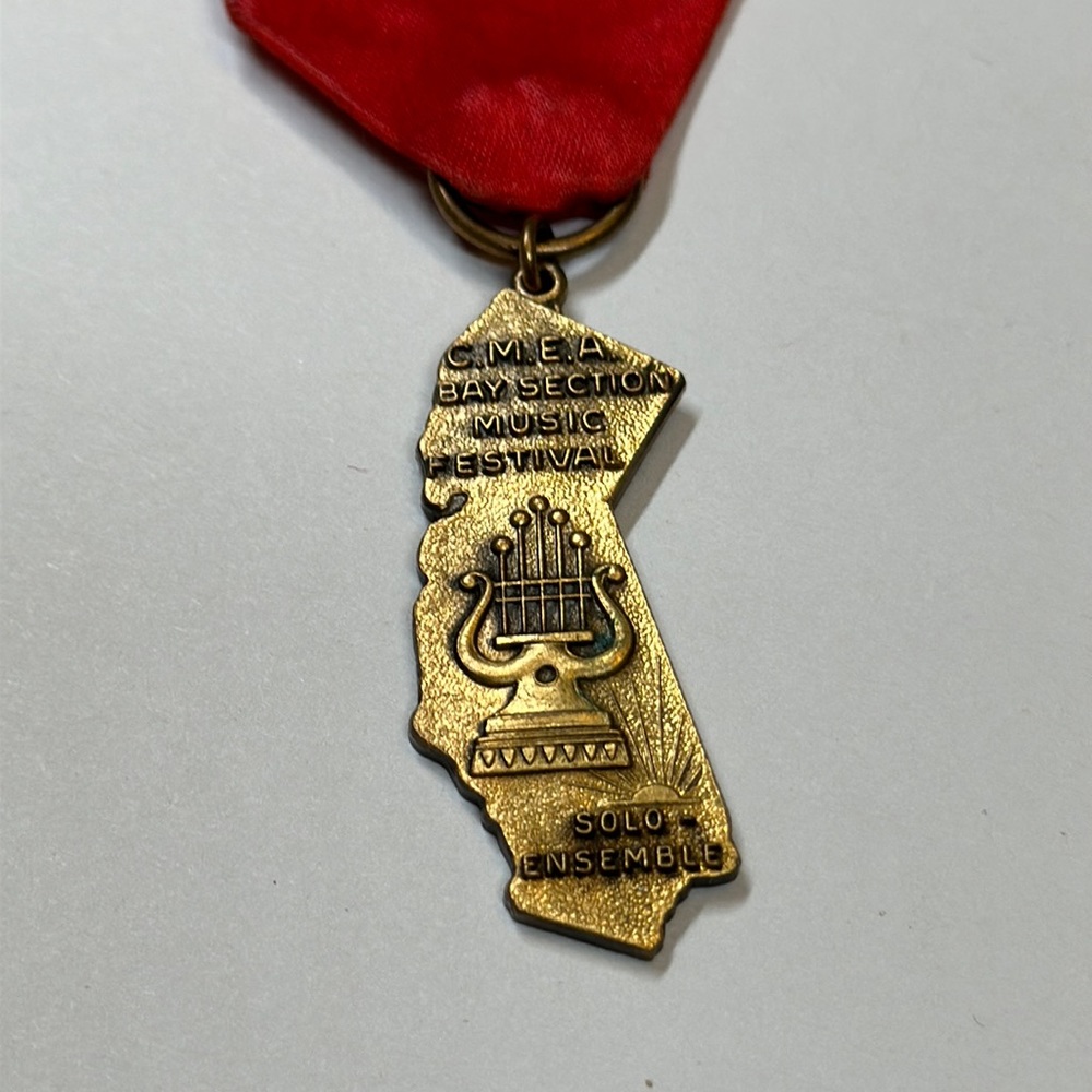 Vintage school music festival solo ensemble medal ribbon